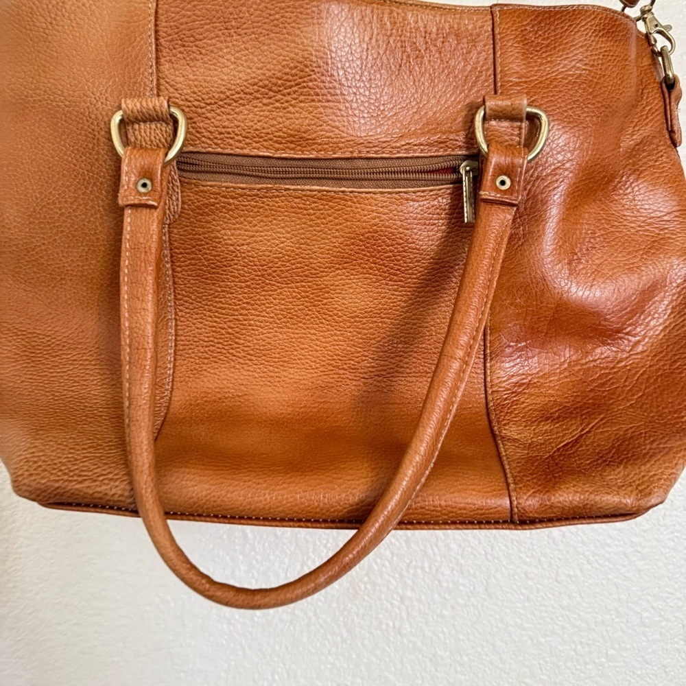 Leather floral crossbody bag - Picture 7 of 10